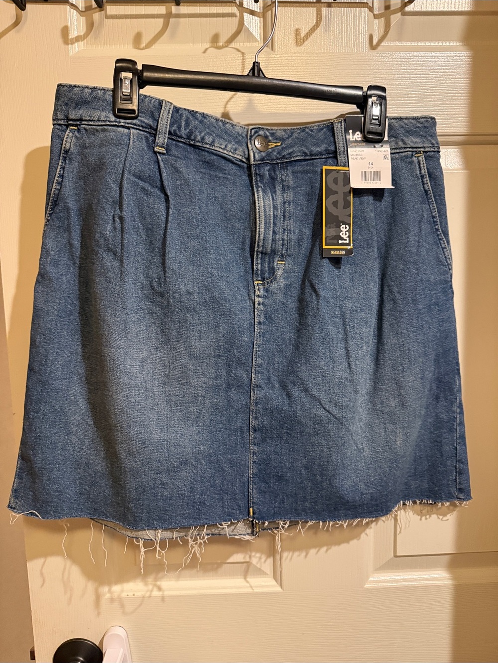 Lee Raw-Hem Denim Mini Skirt - Blue